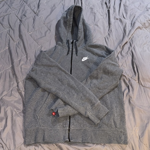 NIKE GREY ZIP UP HOODIE CHARCOAL - Picture 1 of 5